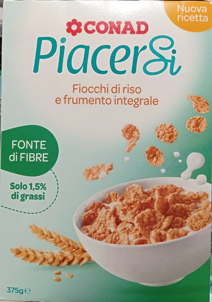 Fiocchi di riso e frumento integrale