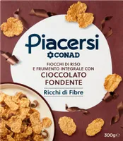Piacersi Fiocchi di riso cioccolato fondente