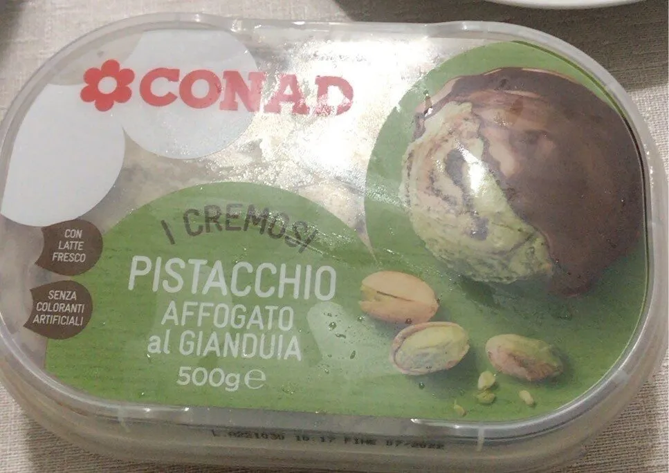 I cremosi pistachio affogato al gianduia