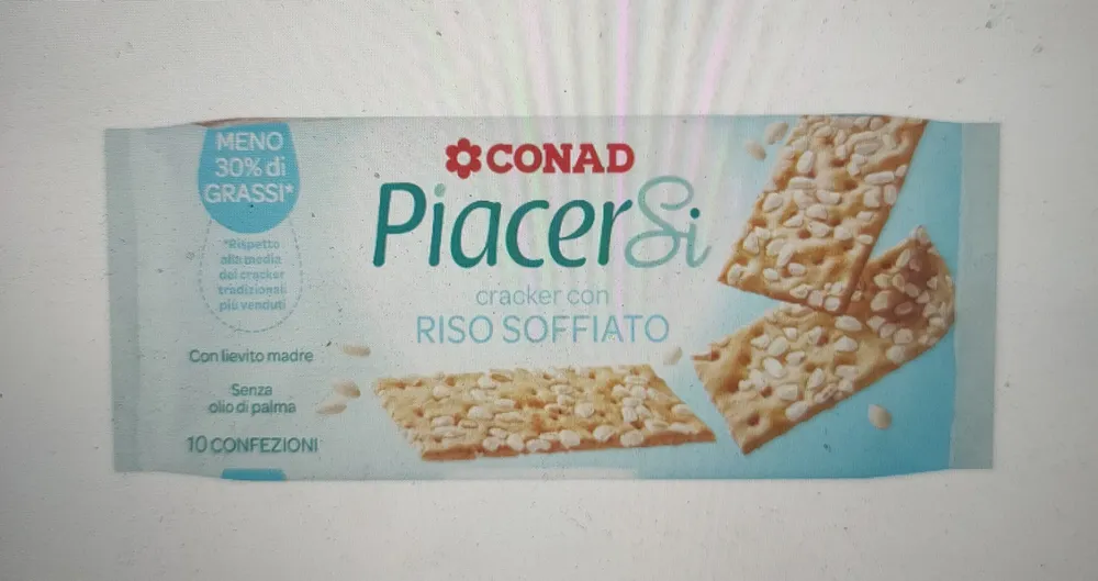Cracker con riso soffiato