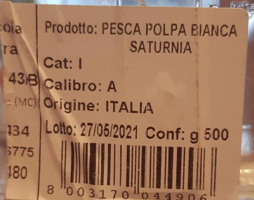 Pesche Saturnia Sapori&Dintorni Conad