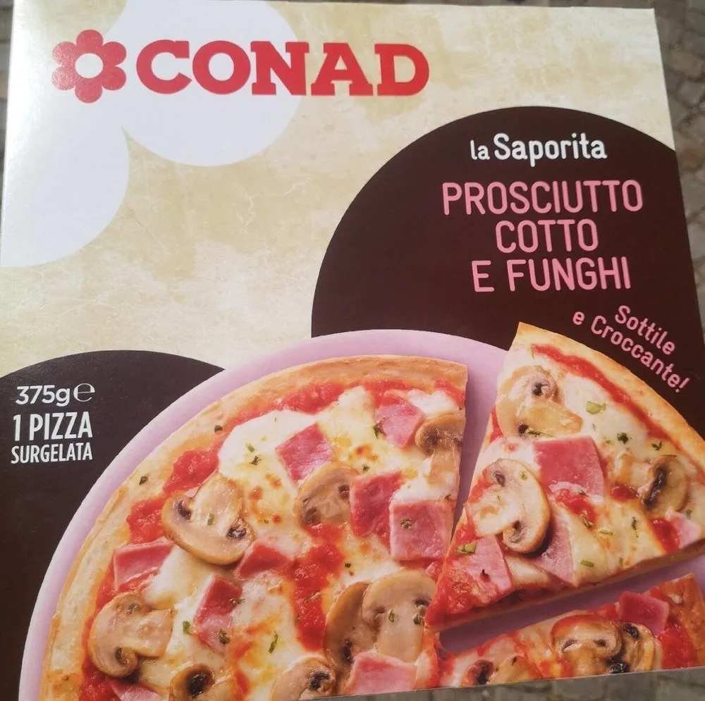Pizza conad prosciutto e funghi