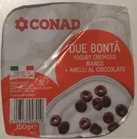 Yogurt cremoso bianco + anelli al cioccolato