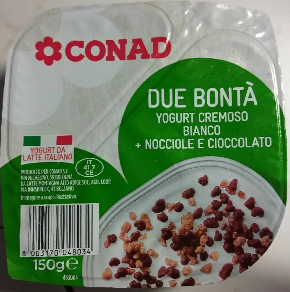 Yogurt cremoso bianco + nocciole e cioccolato