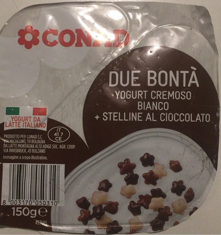 Yogurt Due Bontà Con Stelline Di Cioccolato 150G