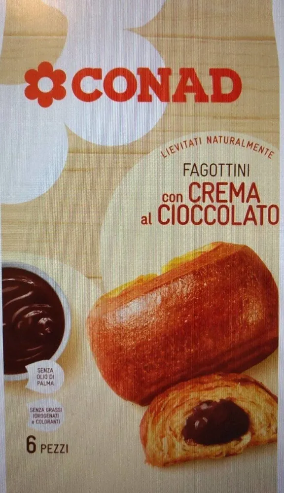 Fagottini con crema al cioccolato
