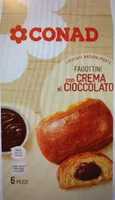 Fagottini con crema al cioccolato