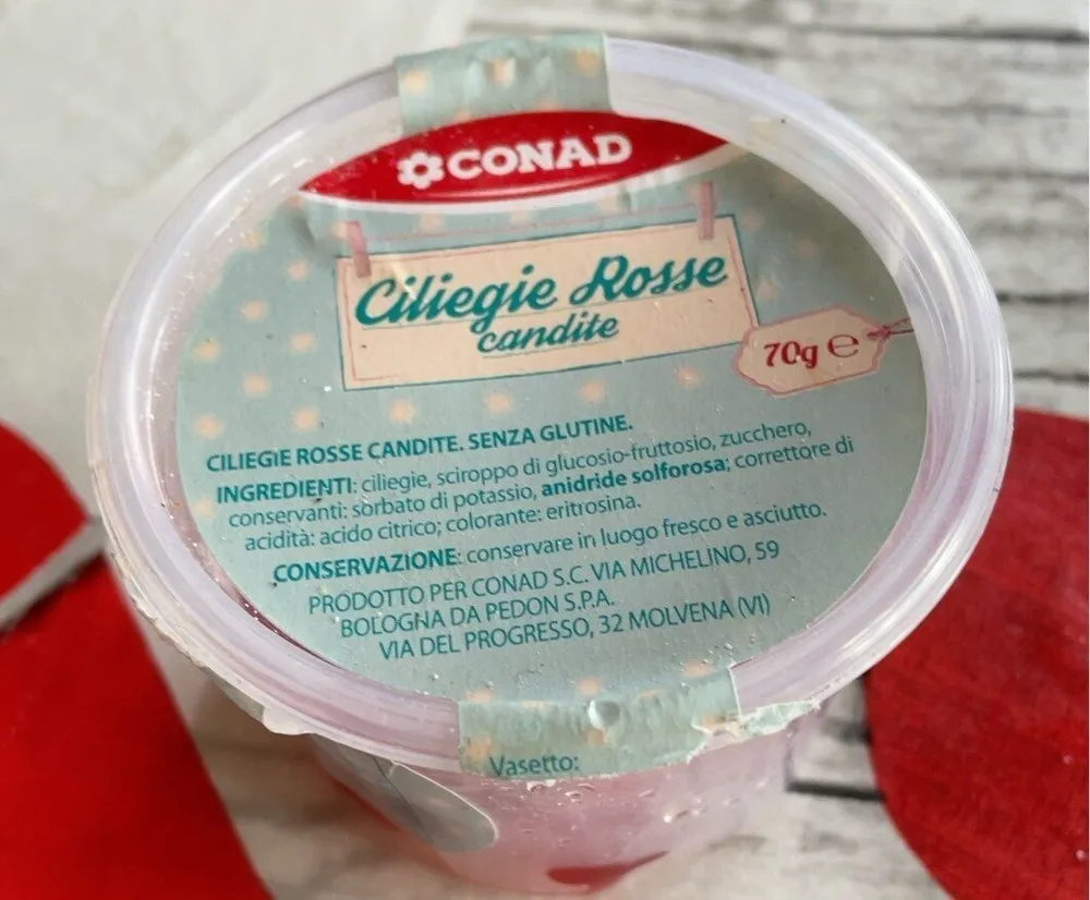 Ciliegie rosse candite