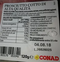 Prosciutto cotto di alta qualitá