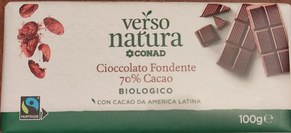 Cioccolato fondente 70% cacao biologico