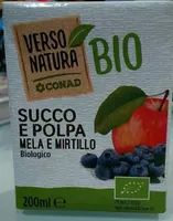 Succo e polpa mela e mirtillo