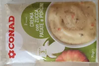 Crema con zucca patate e porcini