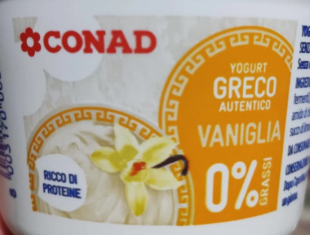 Yogurt greco autentico vaniglia 0% grassi