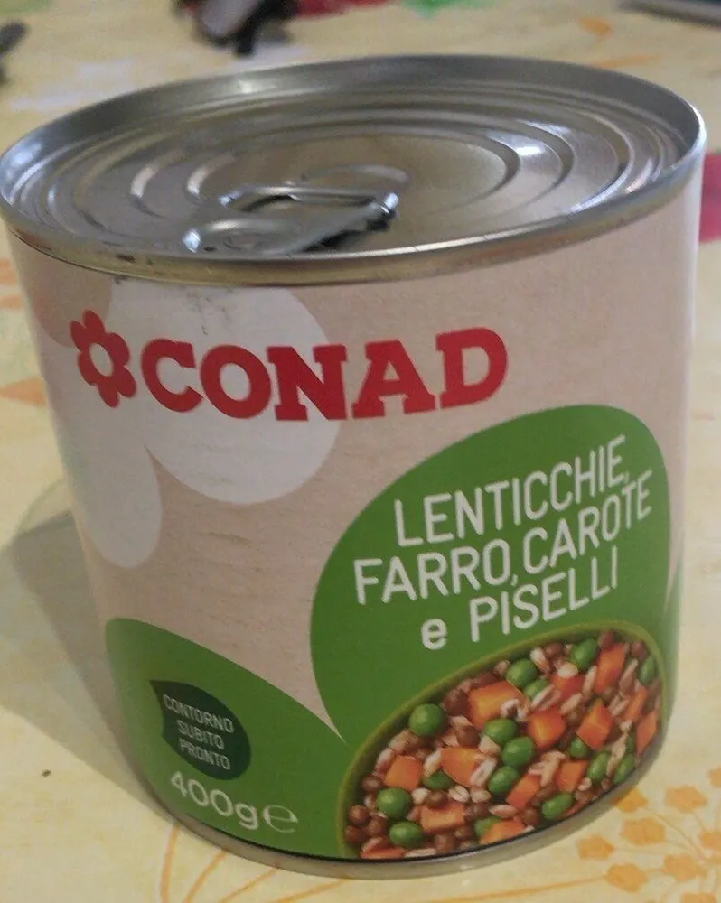 Lenticche farro carote e piselli