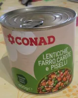 Lenticche farro carote e piselli
