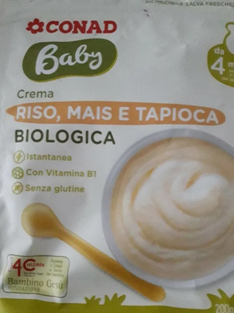 Baby Crema biologica riso, mais e tapioca