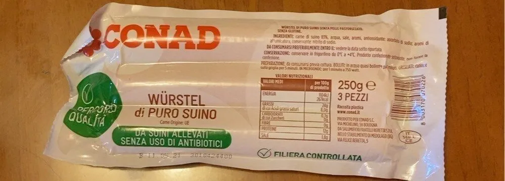 würstel di puro suino