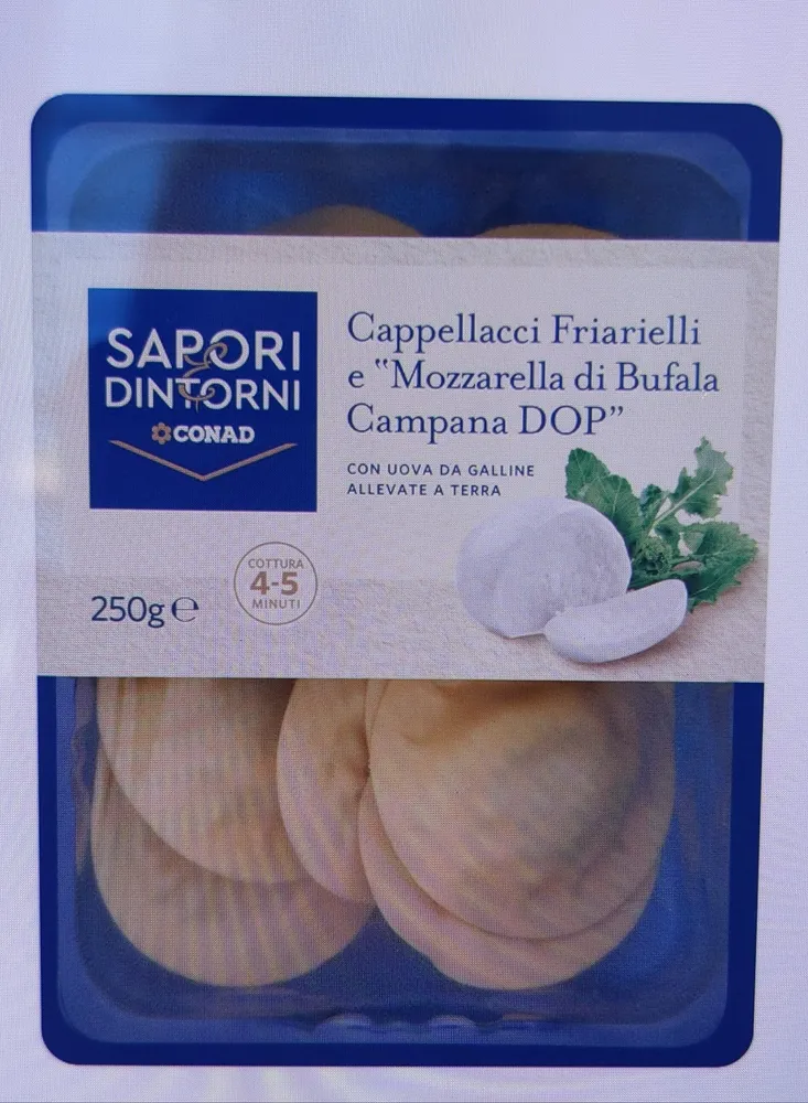 Cappellacci friarielli e mozzarella di bufala Campana DOP