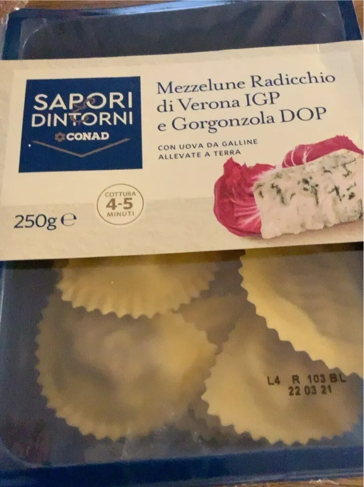 Mezzelune radicchio di Verona IGP e gorgonzola DOP