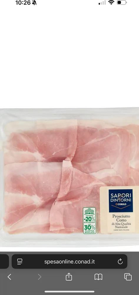 Prosciutto cotto di alta qualità nazionale