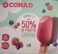 Sorbetti 50% di frutta ai frutti di bosco