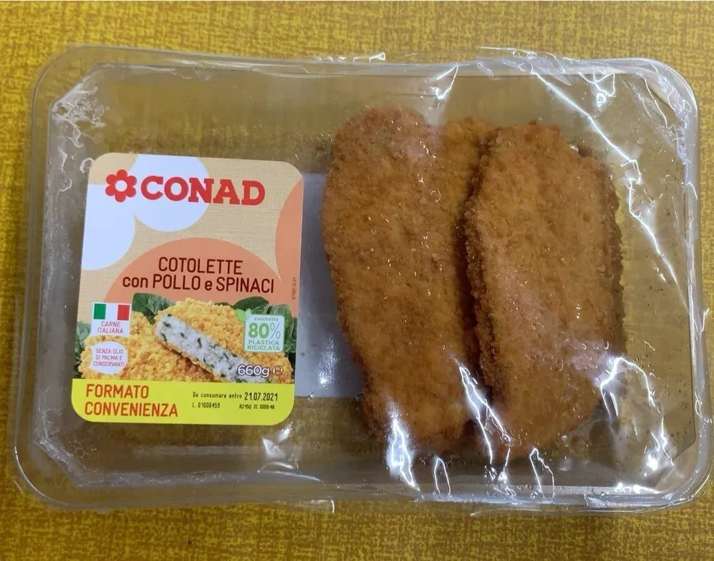 Cotolette con pollo e spinaci