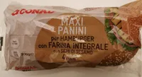 Maxi panini per hamburger con farina integrale e semi di sesamo