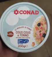 Cous Cous e Tonno  con olive,ceci e carote