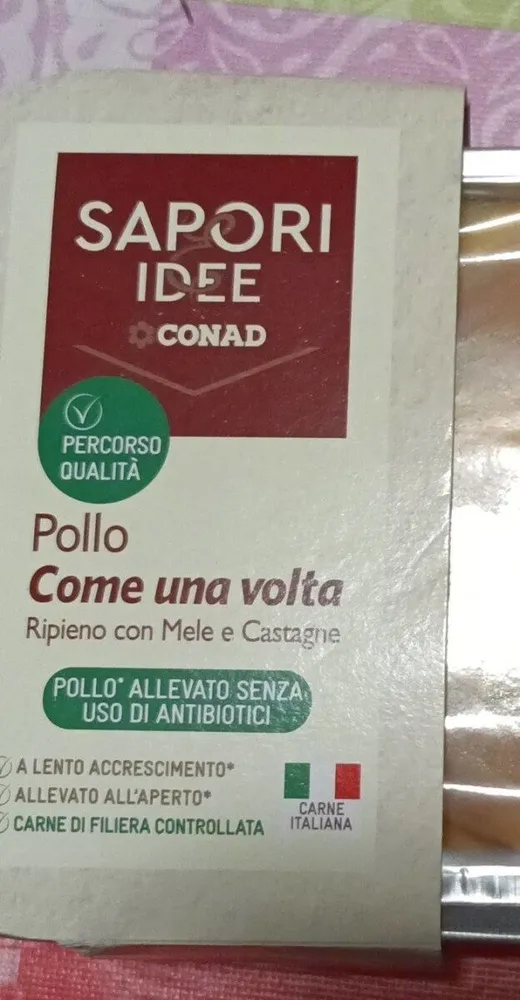 Pollo come una volta ripieno con mele e castagne