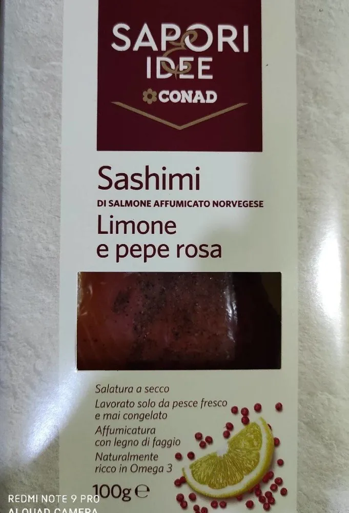 Sashimi limone e pepe rosa