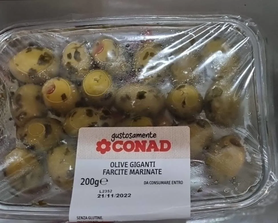 Olive giganti farcite marinate