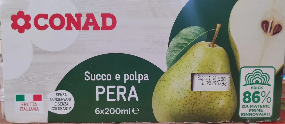Succo e polpa pera