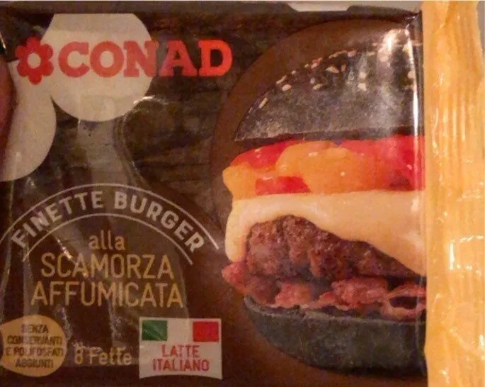 Finette burger alla scamorza affumicats
