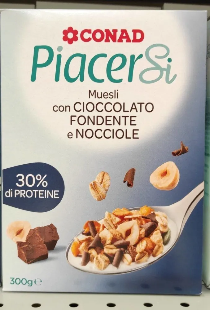 muesli cioccolato fondente e nocciole
