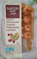 Spiedini di mazzancolle tropicali peperoncino e limone