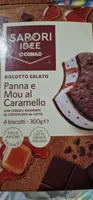 Biscotto gelato panna e mou al caramello