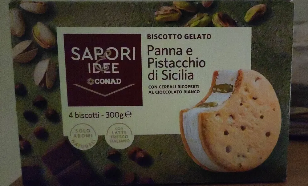 Biscotto Gelato panna e pistacchio