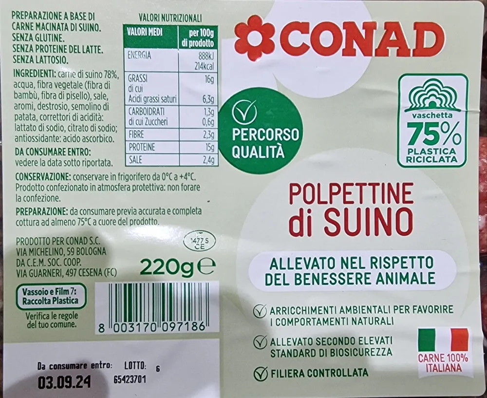 Polpettine di suino