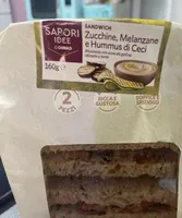 Sandwich Zucchine melanzane e Hummus di ceci