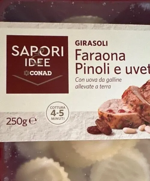 Faraona pinoli e uvetta
