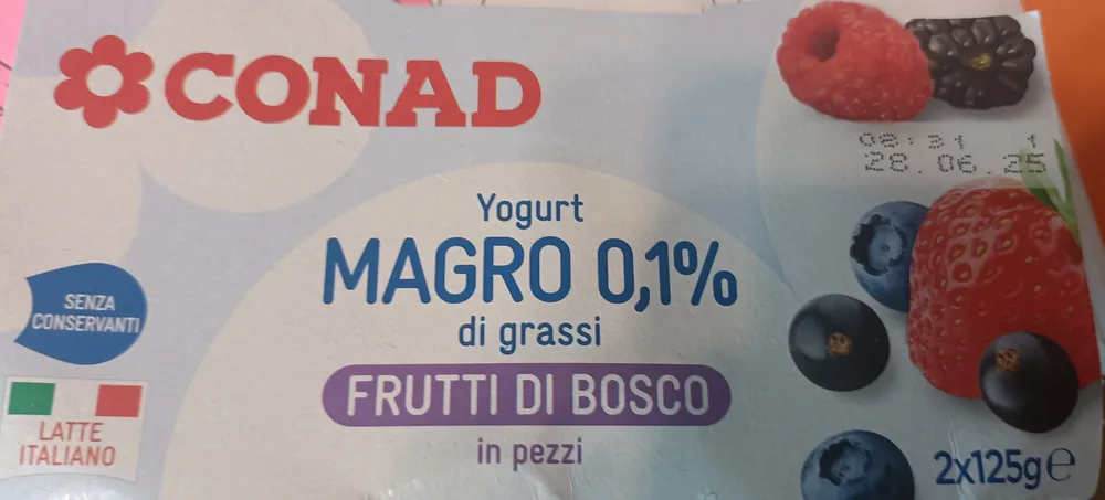 Yogurt magro 0,1% FRUTTI DI BOSCO