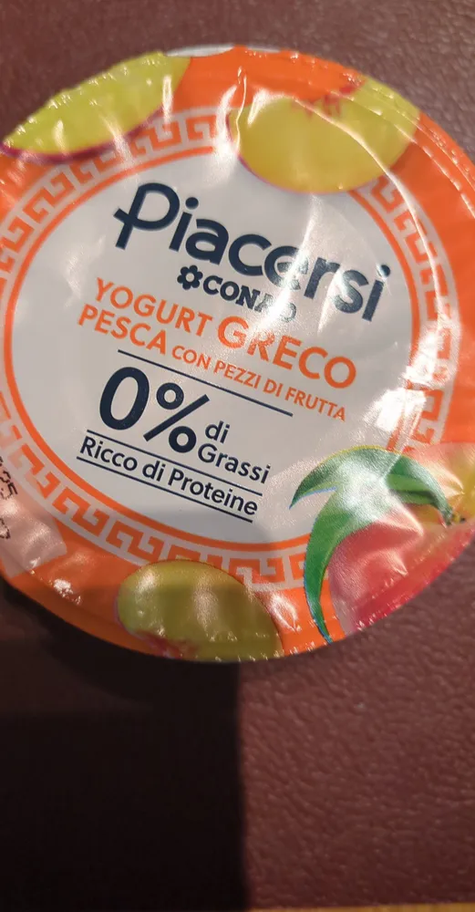 Yogurt Greco Piacersi Pesca 0%