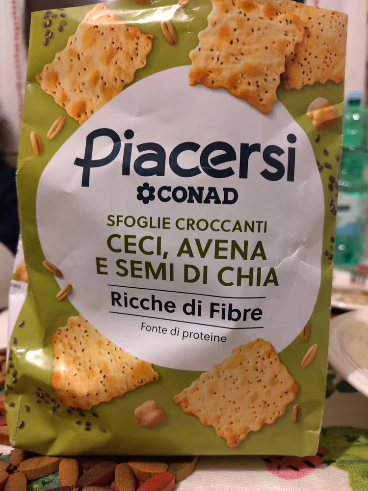 sfoglie croccanti ceci, avena e semi di chia
