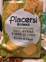 sfoglie croccanti ceci, avena e semi di chia