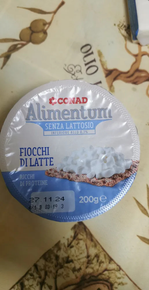 Fiocchi di latte senza lattosio