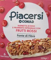 Barretta Di Riso E Frumento Integrale Ai Frutti Rossi