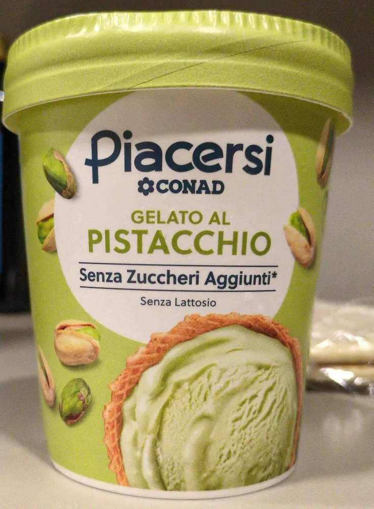 Gelato al pistacchio senza zuccheri aggiunti