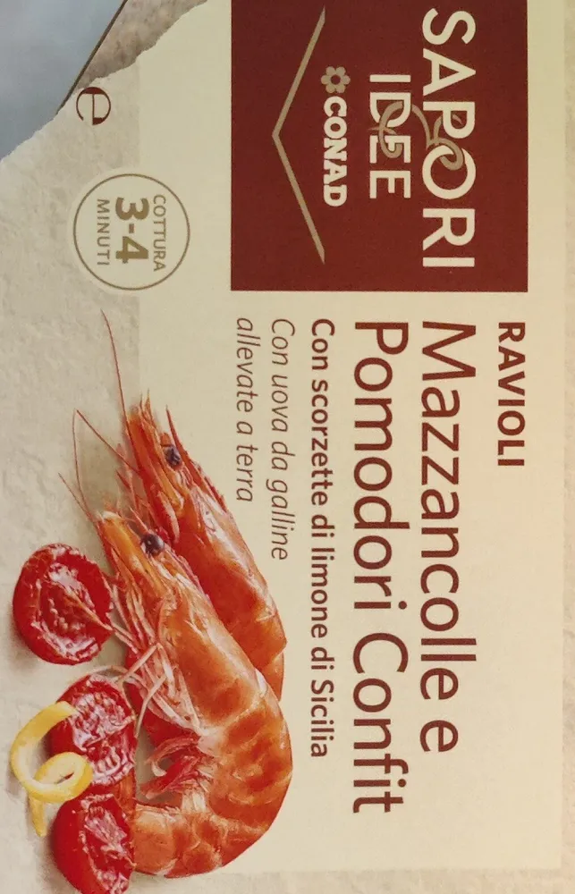 Ravioli Mazzancolle E Pomodori Confit