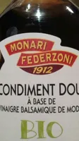Condiment doux à base de vinaigre balsamique de Modène