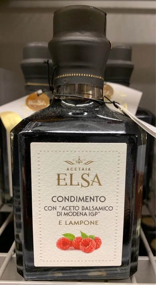 Condimento con aceto balsamico di modena igp e lampone